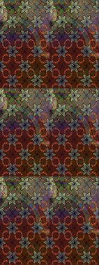 Çiçek çelengi. Eski moda arka plan. Desen, çizim, çiçek sınırı. Kıvırcık, parlak örgü. Güzel, parlak, pürüzsüz kumaş, tuval. Raster illüstrasyonu.