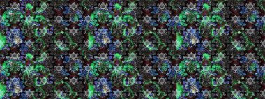 Küçük çiçekteki sevimli çiçek deseni. Raster illüstrasyonu. Çizim.