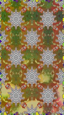 Stilize çiçek ile Seamless modeli. Süslü zentangle sorunsuz doku, soyut çiçeklerle süs. Çiçek desenli kullanılan duvar kağıdı, desen dolgularını, web sayfası arka planı için.