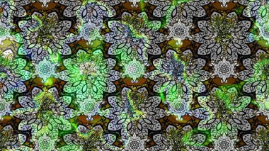 Çiçek arkaplan. Renkli çizim kalıbı. Gri ve yeşil renkli şirin tekstil tarzında. Çiçek duvar kâğıdı. Raster illüstrasyonu.