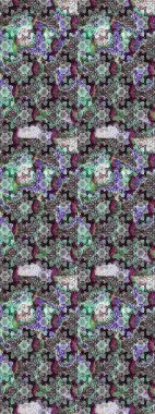 Şirin çiçek elementleri. Renkli Bahar Teması eskiz kalıbı. Taslak desenli, modaya uygun kumaş deseni. Raster illüstrasyonu. Düz Çiçek Elementleri Tasarımı.