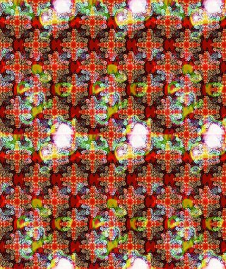 Yumuşak, bahar çiçekli arka plan. Çiçekli karalama şeklinde Raster çiçek deseni. Kırmızı renkte çiçekler.