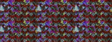 El çizimi çiçek çizimi deseni (fayans). Şirin çiçekli, desenli, kırmızı ve gri renkli bir eskiz deseni. Tekstil için suluboya çizim deseni.