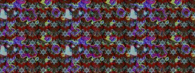 El çizimi çiçek çizimi deseni (fayans). Şirin çiçekli, desenli, kırmızı ve gri renkli bir eskiz deseni. Tekstil için suluboya çizim deseni.