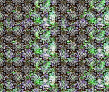 Çiçek desenli eskiz, darbeler, sıçramalar, yaz çiçekleri. Gri renkli çiçekler. Raster illüstrasyonu.