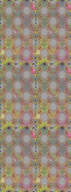 Renkli Yaz Temalı Kusursuz Arkaplan. Düz Çiçek Elementleri Tasarımı. Gri ve nötr renkte çiçekler. Raster illüstrasyonunda kusursuz çiçek deseni.