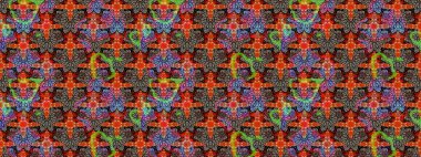 Kahverengi ve siyah renklerde bahar çiçekleri. Çiçek ve yapraklı karalama şeklinde Raster çiçek deseni. Raster illüstrasyonu.