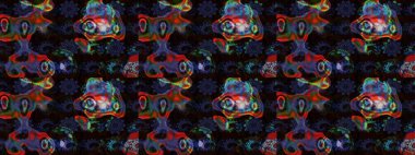 Küçük çiçekteki sevimli çiçek deseni. Raster illüstrasyonu. Çizim.