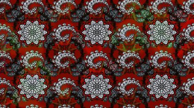 Küçük çiçekteki sevimli çiçek deseni. Raster illüstrasyonu. Çizim.