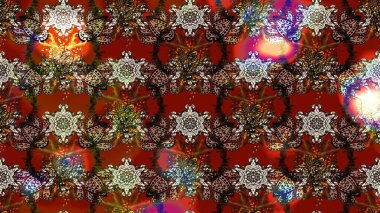 Hediye ambalaj kağıdı, tebrik kartları, posterler ve pankart tasarımı. Raster düz çiçek çizim deseni. Kahverengi ve kırmızı renkte çiçekler.