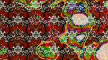 Çiçekli, yapraklı, çiçek desenli eskiz. El çizimi. Raster illüstrasyonu.