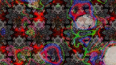 Çiçeğin suluboya çizimlerinin mükemmel deseni. Suluboya çizim kalıbı. Moda baskısı. Dekorasyon ve tasarım için güzel bir desen. Raster illüstrasyonu. Eski.