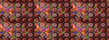 Çiçek arkaplan. Çizim raster deseni. Güzel kumaş deseni.
