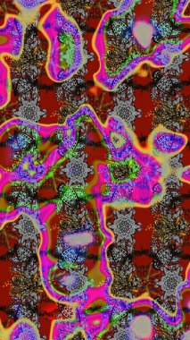 Çiçek desenli eskiz. Gri ve kahverengi renkli çiçekler. Renkli Bahar Teması eskiz kalıbı. Düz Çiçek Elementleri Tasarım Raster illüstrasyonu.