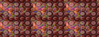 Çiçek arkaplan. Çizim raster deseni. Güzel kumaş deseni.