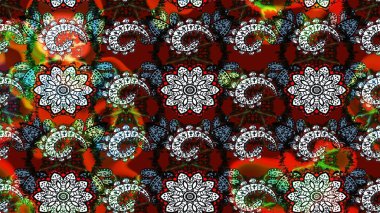 Raster stili kumaş deseni. Çiçekler suluboya çizim deseni.