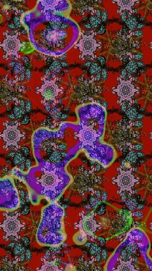 Raster illüstrasyonu. Küçük çiçekteki sevimli çiçek deseni. Çizim.