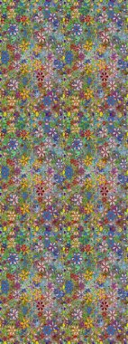 Yeşil ve nötr renklerde çiçekler. Raster illüstrasyonunda kusursuz çiçek deseni.