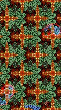 Çiçekli karalama şeklinde Raster çiçek deseni. Raster illüstrasyonu. Nazikçe, rengarenk bahar çiçekleri.