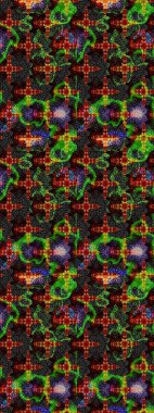 Süslü kumaş deseni. Çiçekli çiçek deseni, suluboya. Raster deseni.