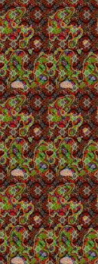 Nazik, yaz çiçekleri kahverengi ve kırmızı renklerde. Raster deseni. Küçük çiçekteki sevimli çiçek deseni. Raster illüstrasyonu.