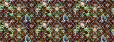 Gömlek, arka plan modelini çiz. Tropik çiçekler. Kahverengi ve yeşil renkte çiçekler.