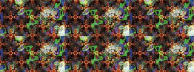 Parlak renkli çiçekleri olan ve kahverengi ve siyah renkli yaprakları olan harika bir çiçek deseni. Modern çiçek arkaplanı. Halk tarzı. Moda baskıları için zarif bir şablon.