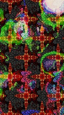 Renkli Yaz Temalı eskiz kalıbı. Raster Illustrasyon 'daki Çiçek Deseni' nin son moda çizimi. Siyah ve gri renkli çiçekler. Düz Çiçek Elementleri Tasarımı.