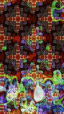 Kahverengi ve siyah renkli çiçekler. Hediye ambalaj kağıdı, tebrik kartları, posterler ve pankart tasarımı. Raster düz çiçek çizim deseni.