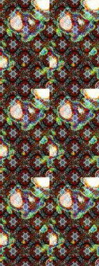 Renkli Bahar Teması eskiz kalıbı. Sevimli çiçek raster deseni. Kahverengi ve gri renkli çiçekler. Düz Çiçek Elementleri Tasarımı.