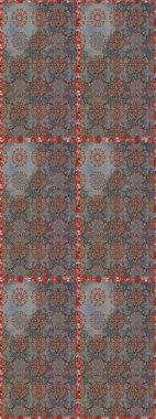 Fantezi çiçekli kusursuz desen, doğal duvar kağıdı, çiçek desenli kıvrım çizimi. Paisley el çizimi elementler. Ev dekoru.