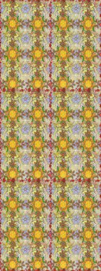 Raster düz çiçekleri pürüzsüz desen. Hediye ambalaj kağıdı, tebrik kartları, posterler ve pankart tasarımı. Tarafsız ve kahverengi renkte çiçekler.