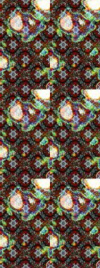 Renkli Bahar Teması eskiz kalıbı. Sevimli çiçek raster deseni. Kahverengi ve gri renkli çiçekler. Düz Çiçek Elementleri Tasarımı.