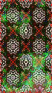 Sevimli çiçek raster deseni. Moda kumaş deseni. Yaz tema Dikişsiz desen arka plan rengi. Düz çiçek öğeleri tasarım.