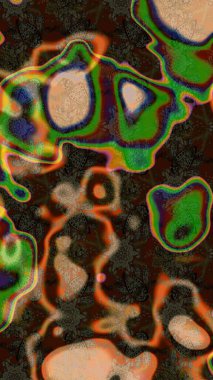 Gömlek, arka plan modelini çiz. Kahverengi ve yeşil renkli çiçekler. Tropik çiçekler.