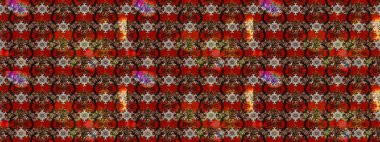 Desen, çizim, çiçek sınırı. Çiçek çelengi. Güzel, parlak, pürüzsüz kumaş, tuval. Kıvırcık, parlak örgü. Eski moda arka plan. Raster illüstrasyonu.