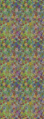 Düz Çiçek Elementleri Tasarımı. Sevimli çiçek raster deseni. Kusursuz Renksiz Bahar Temalı Kusursuz Arkaplan. Yeşil ve kahverengi renkte çiçekler.