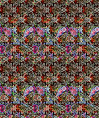 Eskiz arkaplan modeli. Raster illüstrasyonu. Suluboya, elle çizilmiş. Tarafsız renklerde yaprakları olan yabani çiçekler.