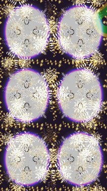 El çizimi. Çiçekli, yapraklı, çiçek desenli eskiz. Raster illüstrasyonu.