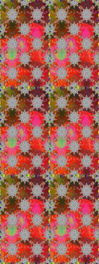 Şirin karalama çiçekleri olan kusursuz çiçek desenleri. Raster illüstrasyonu. Raster illüstrasyonu. Eskiz stili gri ve kahverengi renklerde. El yapımı çiçek ve bitki koleksiyonu.