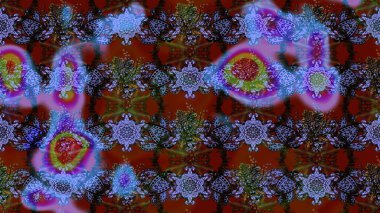 Robot resim. Küçük çiçekte güzel bir desen. Küçük renkli çiçekler. Motley illüstrasyonu. Moda baskıları için zarif bir şablon. Çiçekli bahar çiçekleri.