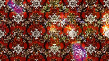 Düz Çiçek Elementleri Tasarımı. Raster illüstrasyonundaki çiçek desenli çizim. Süslü kumaş deseni. Renkli Bahar Teması çizim şablonu.