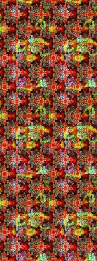 Moda baskıları için zarif bir şablon. Motley illüstrasyonu. Küçük çiçekte güzel bir desen. Çiçekli bahar çiçekleri. Küçük renkli çiçekler..