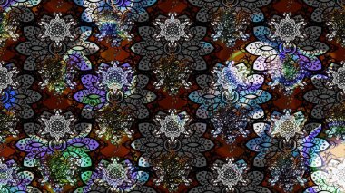 Raster illüstrasyonu. Anti-stres için soyut örnek sayfası. Siyah ve gri renklerde.