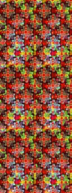 Çiçekler suluboya eskiz deseni. Raster Stili kumaş deseni.