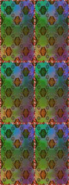 El çizimi. Çiçekli, yapraklı, çiçeksiz çiçek desenli. Raster illüstrasyonu.