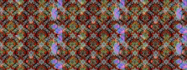 Küçük çiçekteki sevimli çiçek deseni. Gri ve kahverengi renkte çiçekler.