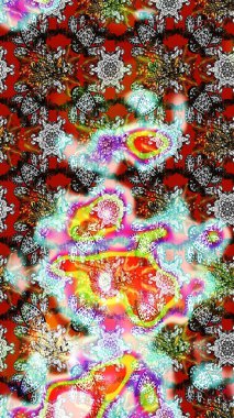 Eski usul. Eskiz geçmişi. Renkli desenli eskiz deseni nötr ve gri çiçekler ve dekoratif elementlerle. Kumaş, tekstil, duvar kağıdı baskısı için. Raster illüstrasyonu.