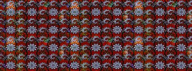 Klasik çiçekler. El çizimi, soyut ve süslü elementler. Yaz çiçekleri teması. Kırmızı ve siyah renkler. Suluboya resim taklit Raster illüstrasyonu.