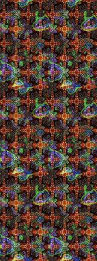 Küçük çiçekteki sevimli çiçek deseni. Kahverengi ve siyah renkte çiçekler.